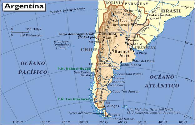 Mapa de Argentina