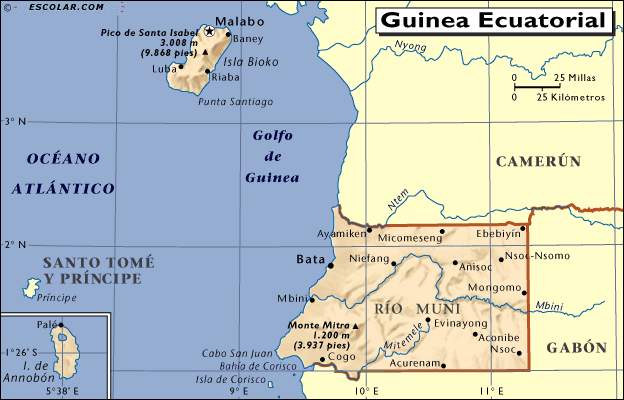 Mapa Guinea Ecuatorial