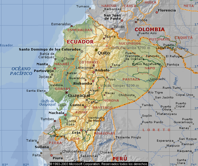 Mapa de Ecuador