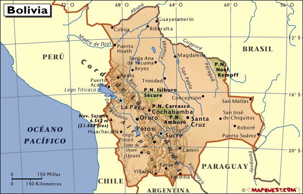 Mapa de Bolivia