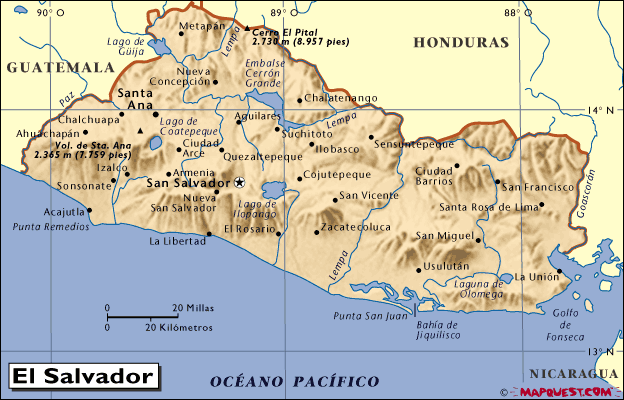 Mapa de El Salvador