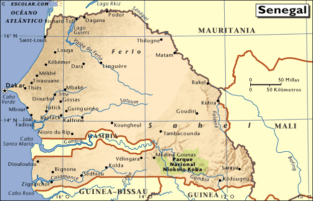 Mapa de Senegal