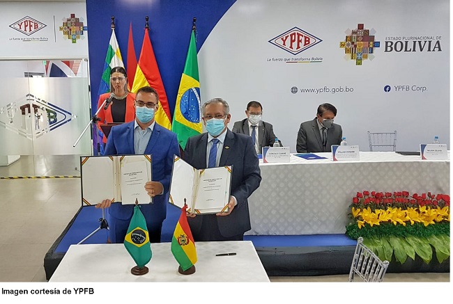 YPFB firma contrato con MTGás de Brasil para comercialización de gas natural