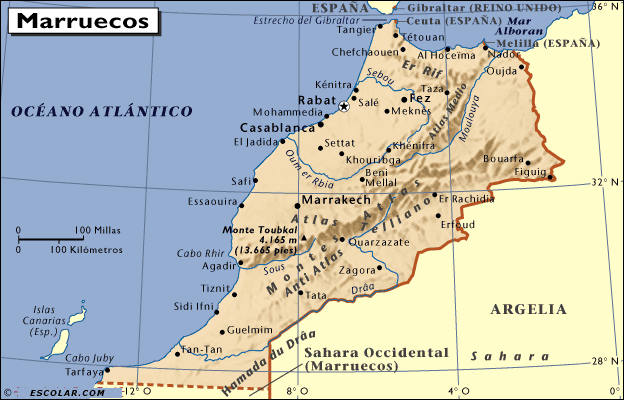 Mapa de Marruecos