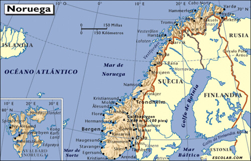 Mapa de Noruega