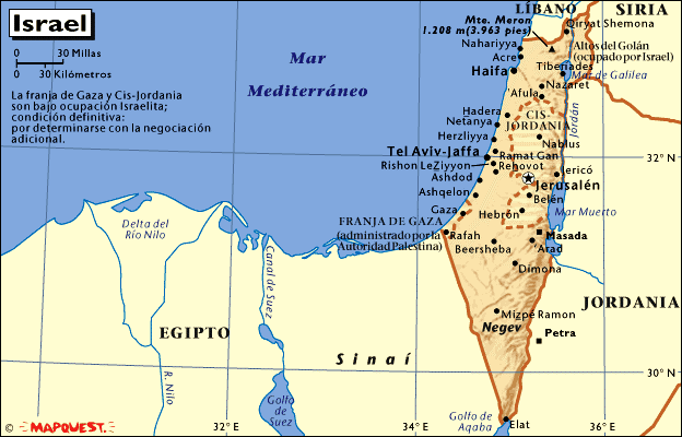 Mapa de Israel