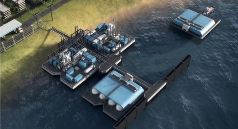 Barcaza de combustible siendo entregada a Power Island. (Foto: Business Wire)