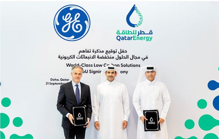 QatarEnergy firmó un Memorando de Entendimiento (MoU) con General Electric (GE) para colaborar en el desarrollo de una hoja de ruta de captura de carbono para el sector energético en Qatar.