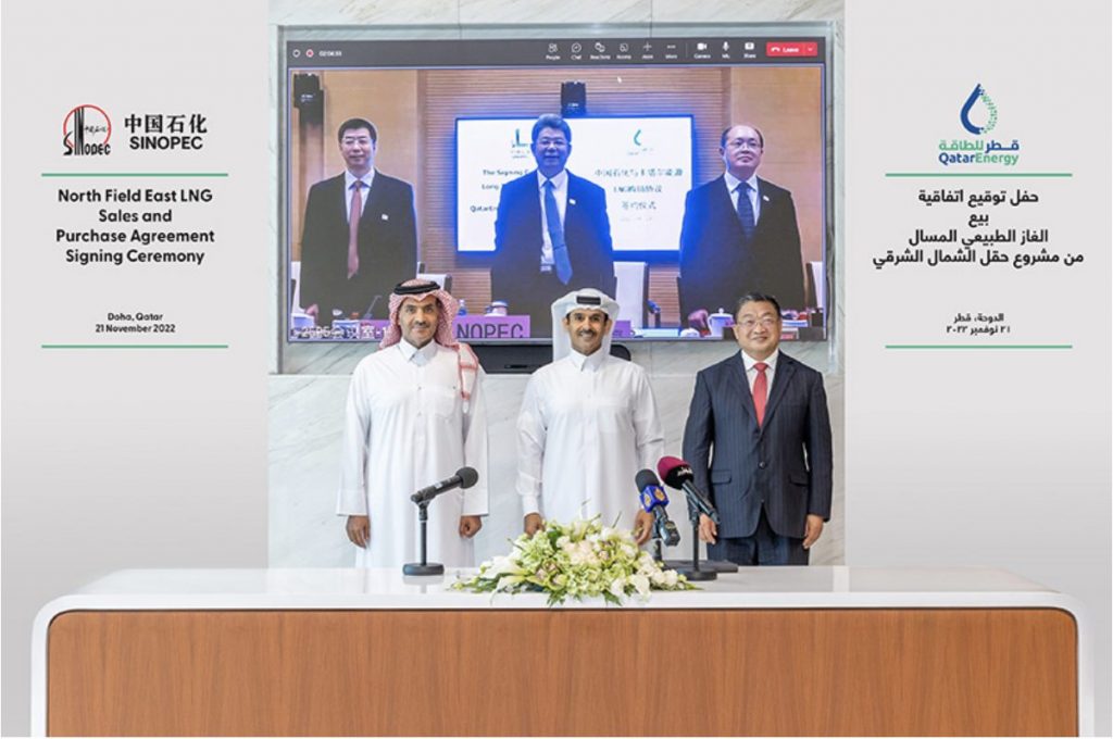 QatarEnergy y Sinopec firman un acuerdo de suministro de GNL de 4 MTPA por 27 años a China