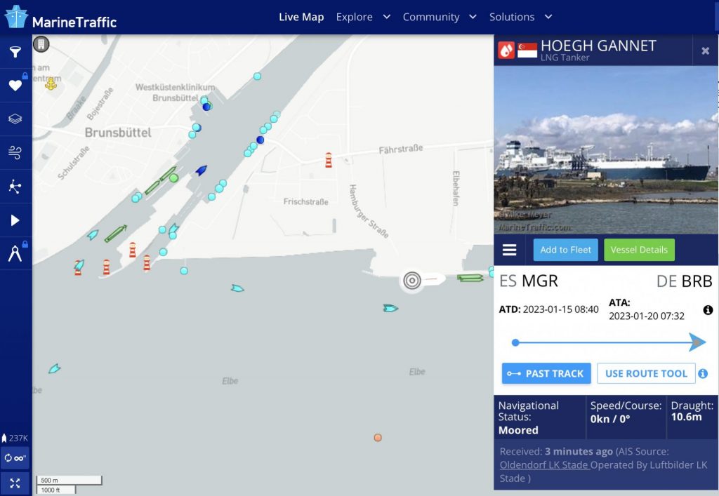 FSRU Hoegh Gannet. Imagen Marine Traffic