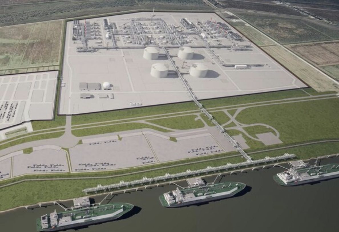 Proyecto Plaquemines LNG. Imagen cortesía de Venture Global LNG