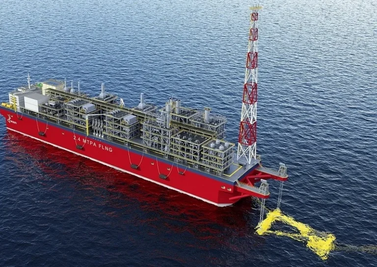 FLNG 2.4 MTPA. Imagen cortesía de Wison