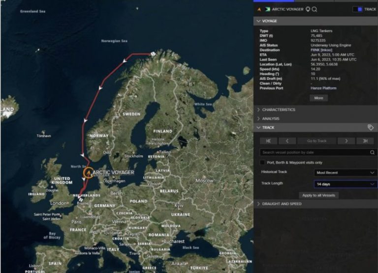 Cargamento de GNL de la planta Hammerfest originalmente con destino a los Países Bajos fue desviado a Finlandia