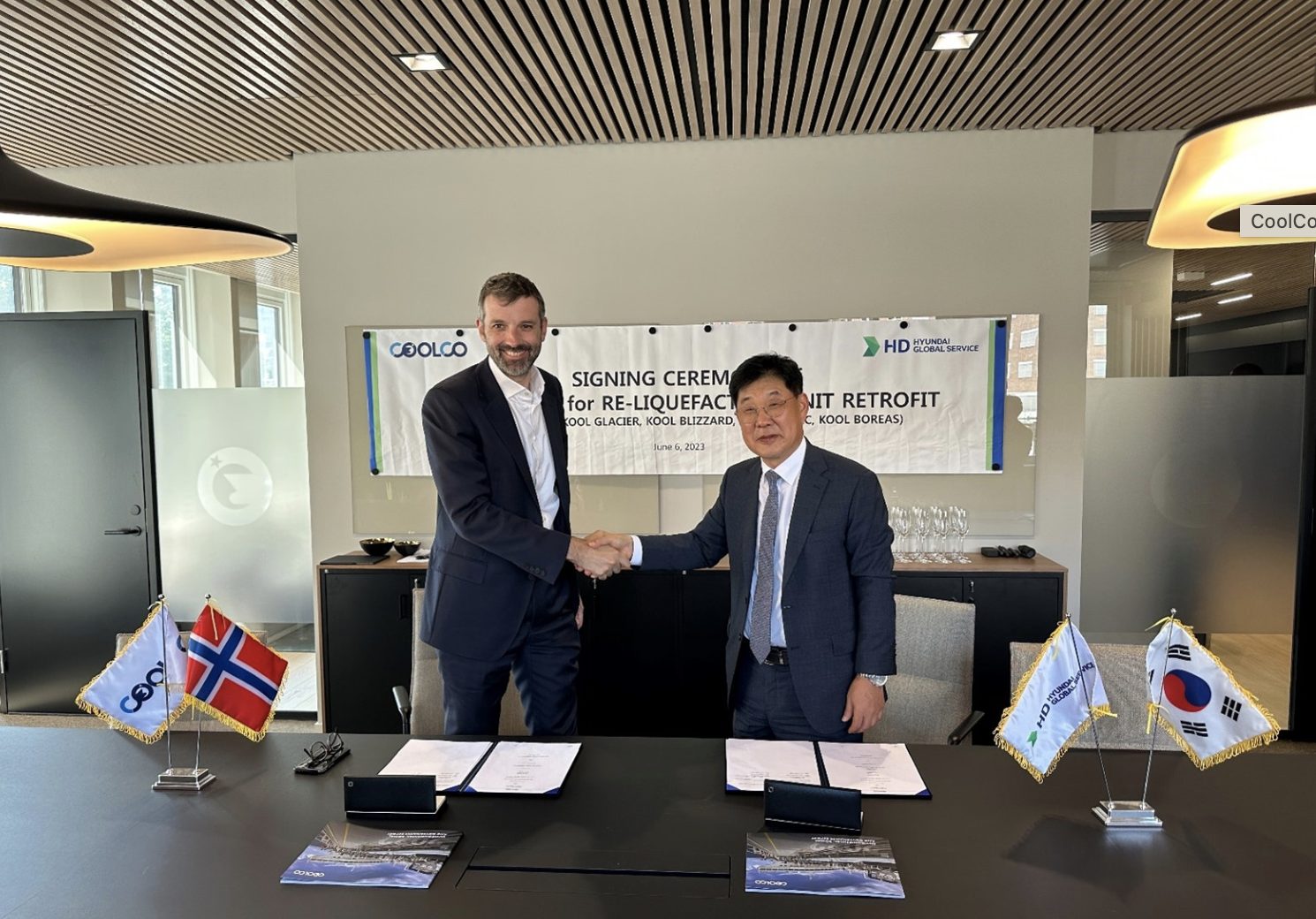 HD Hyundai Global Service, una subsidiaria de servicio de barcos de HD Hyundai Group, anunció que firmó contratos el 6 de junio con Cool Company Ltd, propietario y operador de buques de gas natural licuado (GNL), para modernizar cinco buques transportadores