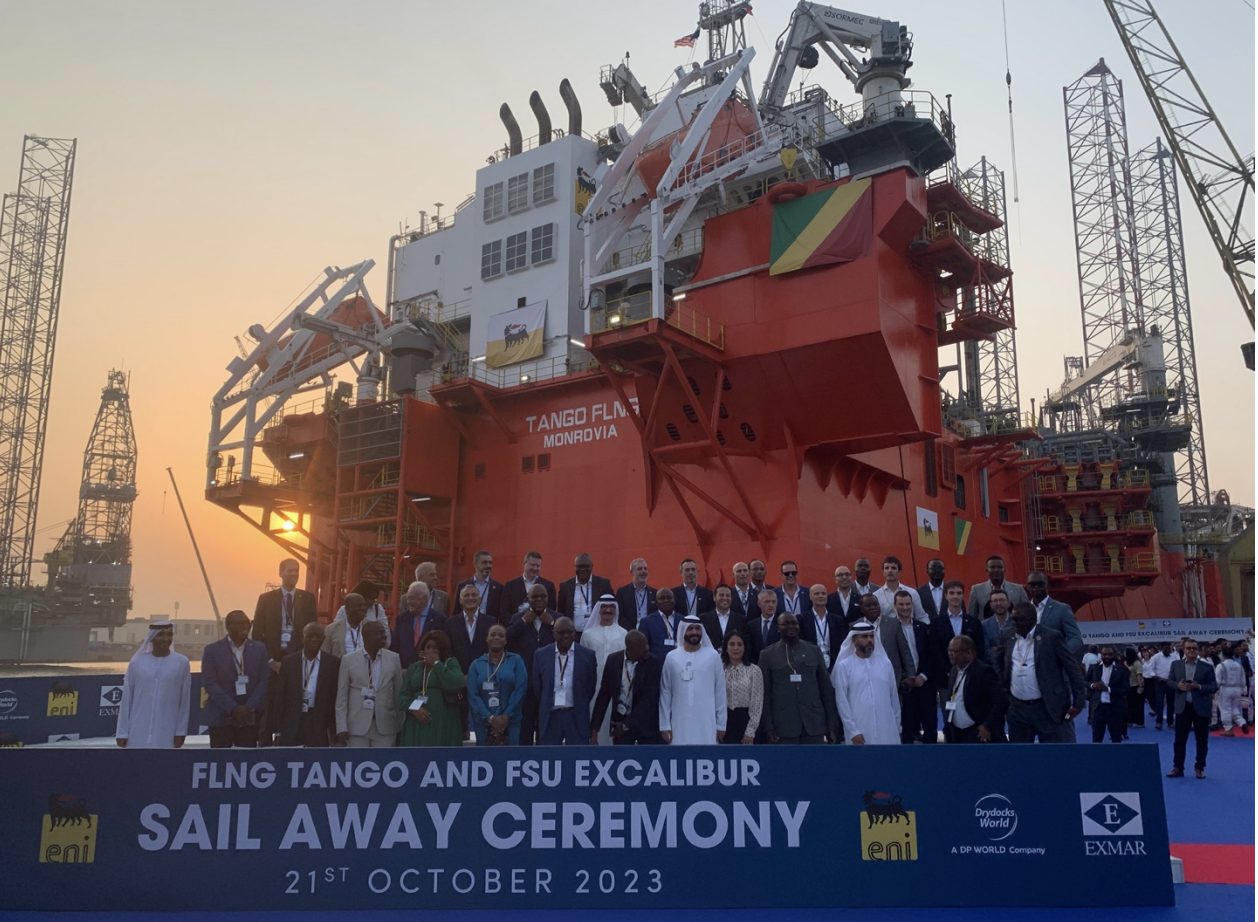 Exmar, ENI y Dry Docks World Dubai celebran la Navegación de los buques Tango FLNG y Excalibur FSU hacia el Congo