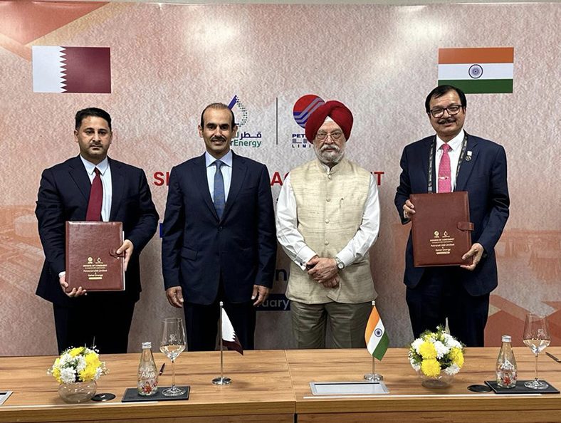 QatarEnergy y Petronet firman acuerdo a 20 años para el suministro de 7,5 MTPA a la India