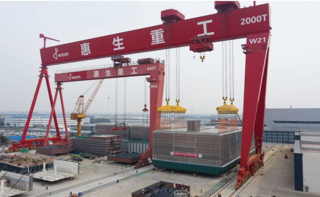 Wison New Energy y socios celebran el éxito de la elevación de tanques SPB para el proyecto Congo FLNG