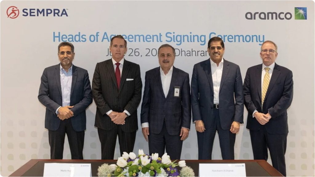 Aramco y Sempra anuncian HoA para la participación y el suministro de GNL del Proyecto Port Arthur LNG Fase 2