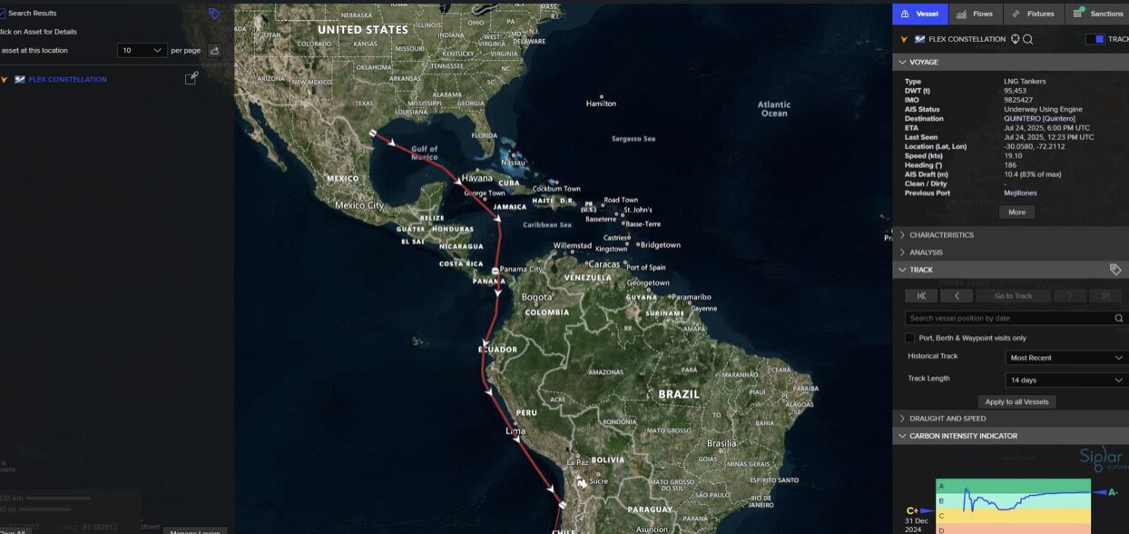Chile recibe su primer cargamento spot en tres años