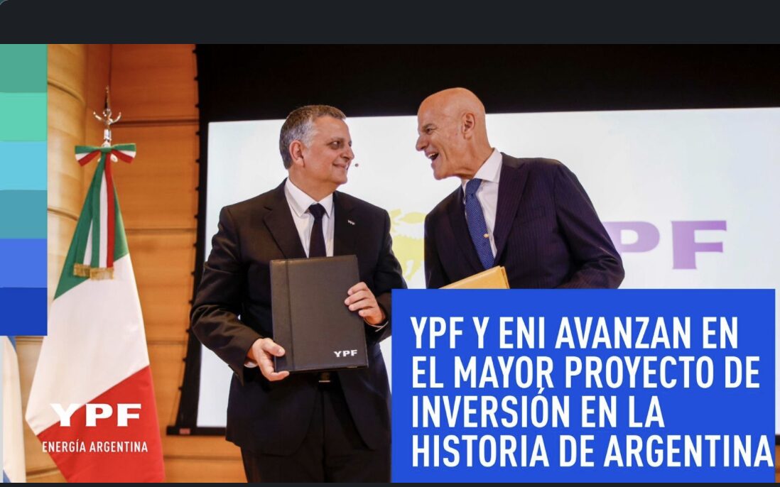 YPF y Eni avanzan en el mayor proyecto de inversión en la historia de Argentina