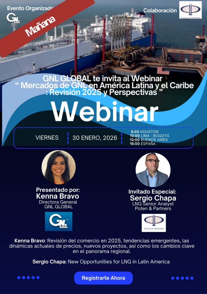 Mañana Webinar: "Mercados de GNL en América Latina y el Caribe-Revisión y Perspectivas 2025"