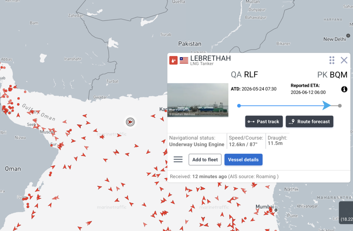 QatarEnergy controlled tankers Lebrethah