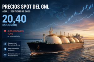 Precios de GNL en Asia al 7 de agosto 2026