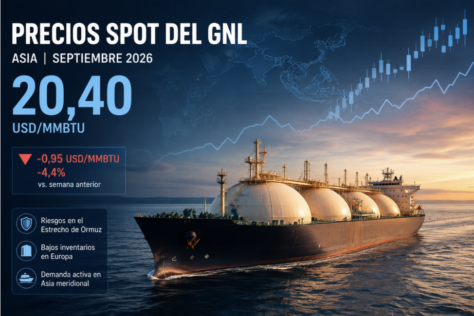 Precios de GNL en Asia al 7 de agosto 2026